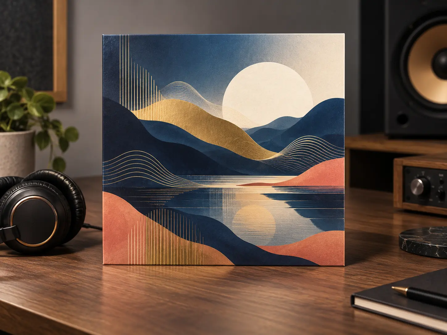 Visuel abstrait de la composition musicale Horizons