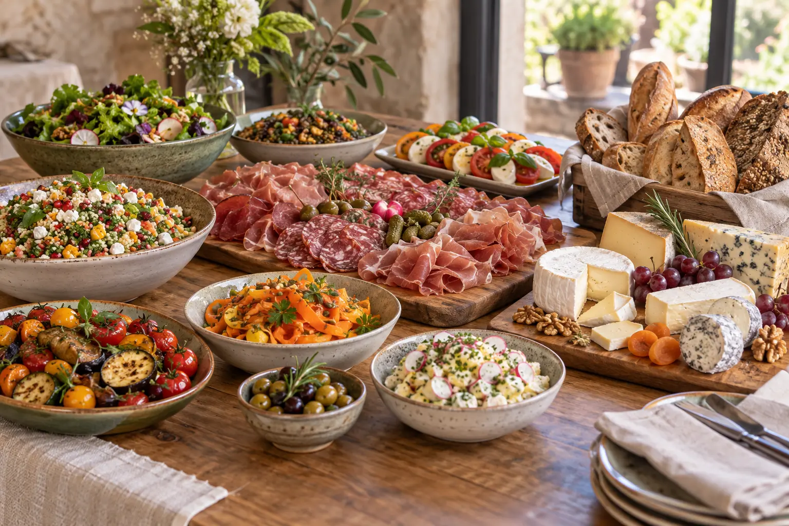 Buffet froid de saison pour dix personnes